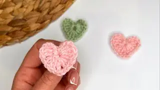 МИЛОЕ СЕРДЕЧКО КРЮЧКОМ. Мастер-класс для начинающих. CUTE HOOK HEART. EASY AND FAST.