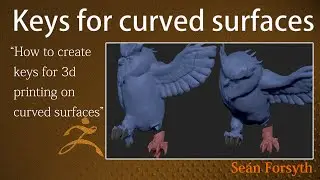 How to create 3d printing registration keys on curved surfaces in ZBrush