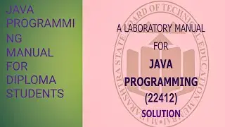 Java Programming Lab Manual with Full Answers for Diploma Students 💯