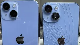 IPhone 14 Blue Back Glass Replacement Full Step Repair