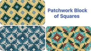 Easy Quilt Blocks of Squares.  "Buzz Saw"  For Beginners.