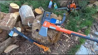 Топор колун Fiskars против Husqvarna