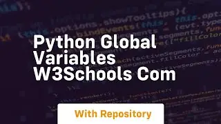 Python global variables w3schools com