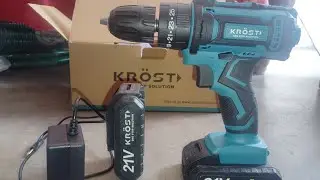 KROST Cordless 21v Drill Multi Function Drill - 20 Stage Torque Screwdriver - 2 speed control - Key