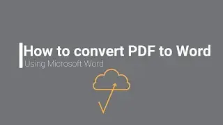 How to convert PDF to Doc in Microsoft Word