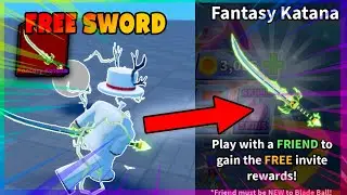 *NEW* HOW TO GET FANTASY KATANA FOR FREE (FREE SWORD) IN BLADE BALL | Blade Ball UPDATE | Roblox