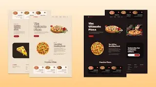 Build and Deploy a Pizza Website Using HTML, CSS and JavaScript || Dark and Light Mode