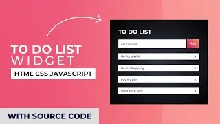 How to Create To Do List With JavaScript | Simple JavaScript Project for Beginners