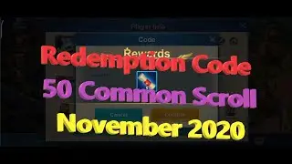 Idle Legend | Redemption Code | 50 Common Scroll | November 2020 - 4 | Trinh Nguyen