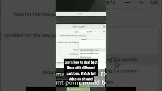 Linux dualboot advance partition
