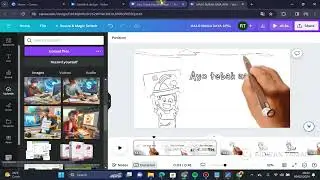 Tinggal Klik Langsung Jadi Animasi Gerakan Tangan Menulis Di Canva - Cara Membuat Animasi Di Canva