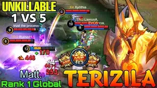 1 VS 5? Totally Unkillable! Terizla MVP 14 Points! - Top 1 Global Terizla by Matt. - Mobile Legends