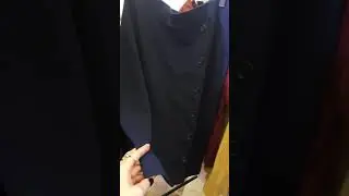 Синяя юбка с пуговками