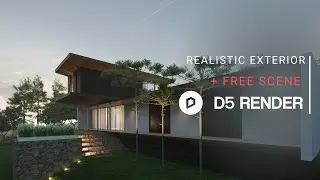 Realistic Exterior Render with D5 Render | Private House 280 | Downloadable Project File Included