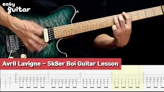 Avril Lavigne - Sk8er Boi Guitar Lesson With Tab (Slow Tempo)