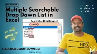 How to make multiple searchable Dropdown list | Filter list in excel | in excel | Malayalam | No VBA