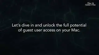 How to allow guest users on your Mac