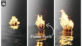 Setting Earth On Fire In Blender!🔥Digital Pyrotechnics?!🔥