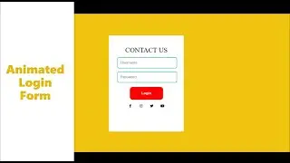 How To Create Login Form Using [ HTML & CSS ]