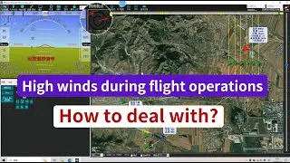 What to do in case of high winds during flight operations?