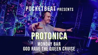 Psytrance mix by Protonica @ Monday Bar God Rave The Queen Cruise [HQ video & audio]