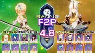 [F2P] Ningguang Double Pyro & Dendro Traveler Hyperbloom | Spiral Abyss 4.8 | Genshin Impact