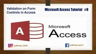 Microsoft Access Tutorial 8 | Validation in form | how to put validation in access | reset control