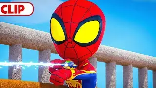 Spin and Ghost Spider Turn Invisible 👀 | Marvel's Spidey and his Amazing Friends | @disneyjr