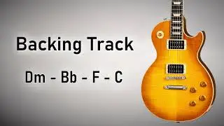 Emotional Rock Pop BACKING TRACK D Minor | Dm Bb F C | 80 BPM | Guitar Backing Track