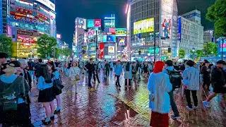 Tokyo Japan - Shibuya Summer Night Walk • 4K HDR