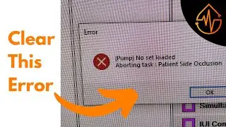 How to Clear Error During Alaris Pump PM