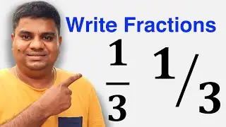 How to write Fractions in Word - Like 1/2, 1/3 or 5/8