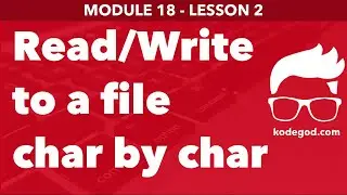 Module 18 - Lesson 2 ► Read and write contents to a file character by character [Learn Programming]