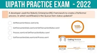 UiPath Practice Exam (Advanced - 2022) - Part 6