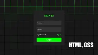Design a Modern Sign-In Form with Responsive Animation | HTML & CSS Tutorial | Web Design | Html