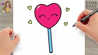 How to Draw a Cute Easy Lollipop for Kids Step by Step