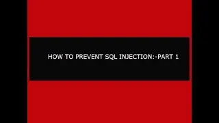 How to prevent SQL Injection in PHP:- PART 1