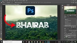 How to make Tiktok/Reels viral text behind jungle image on photoshop. Urban Jungle Font, viral Font.