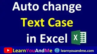 Prevent uppercase and lowercase entry in Excel | Auto capitalize, auto small letter entry in Excel