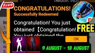 FREE FIRE REDEEM CODE TODAY 9 AUGUST  | REDEEM CODE FREE FIRE | FF REDEEM CODE TODAY 9 AUGUST 🔥