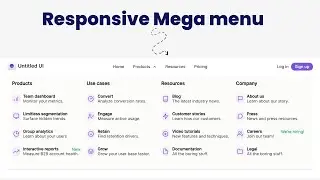 Responsive Mega Menu and Dropdown Menu using only HTML and CSS & Javascript