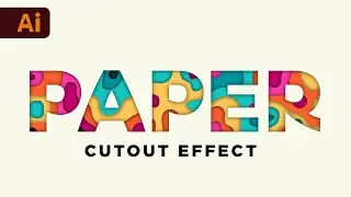 Illustrator Tutorial - How to Create Paper Cutout Text Effect (HD)