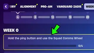 Hold the ping button and use the Squad Comms Wheel - Fortnite Week 0 Quests