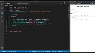 React By Example: properties, state and events. Let's build a screen to manage character attributes.