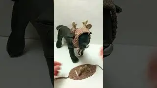 Идея новогодней шапки для собаки и кота