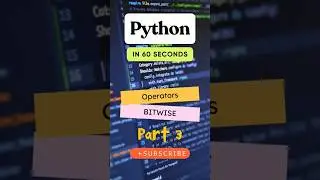 Bitwise Operators in Python #shorts