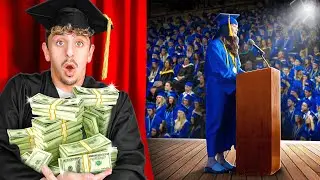 Sneaking Into A Graduation & Giving Away $10,000!!