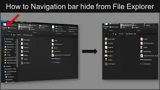 how to hide navigation bar in file explorer | Window 10 #tricks #window10