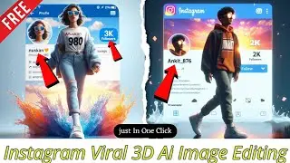 Instagram Viral 3d Ai image kaise banaye🔥|| bing Image creator ||social media image editing