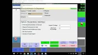 Cash Register Express How to add Department